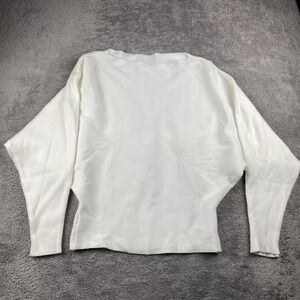 Gaberly Sweater Boat Neck‎ Dolman Sleeve Womens Small White
